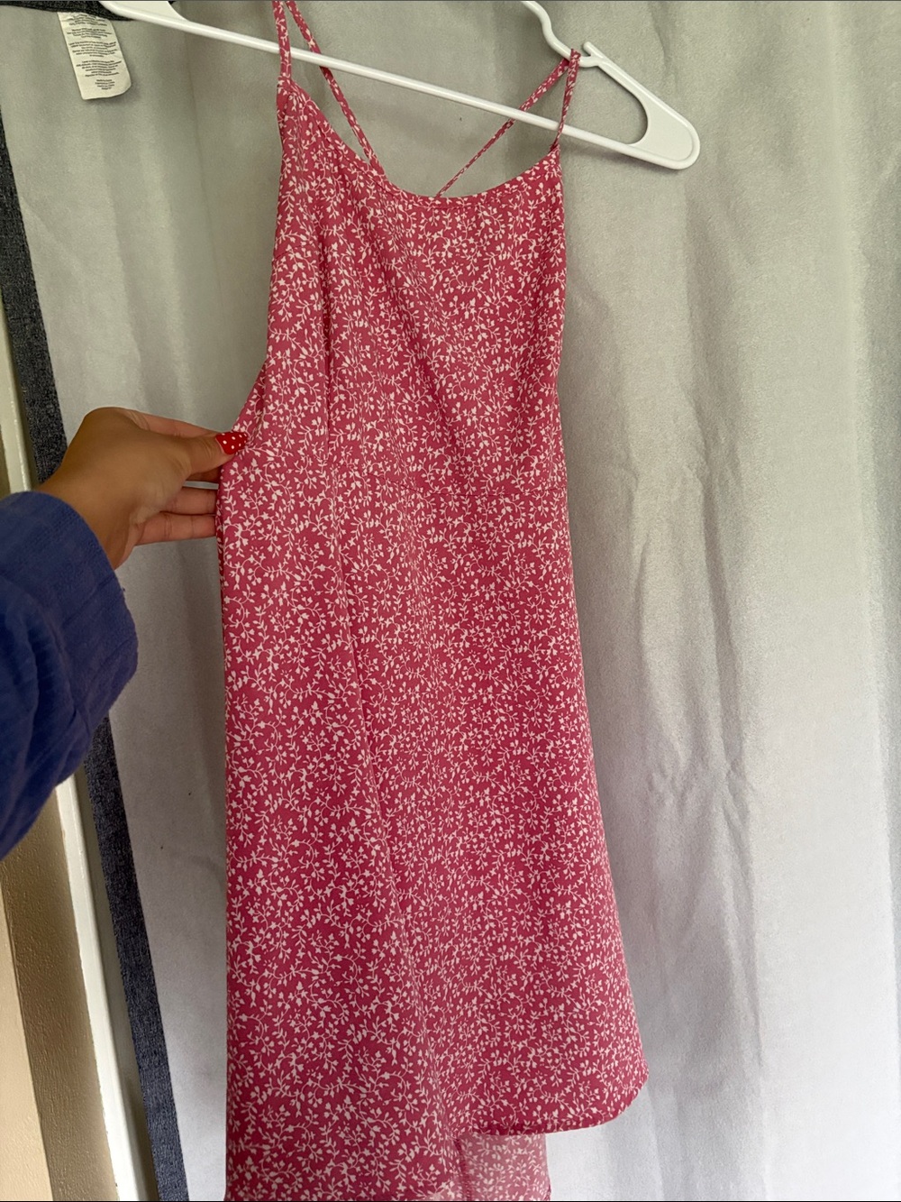 SHEIN Pink Floral Cami Mini Dress